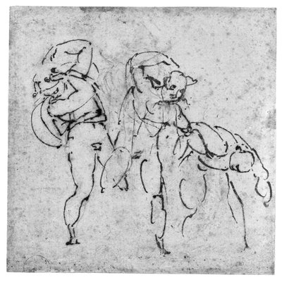 Study of Three Figures by Michelangelo Buonarroti